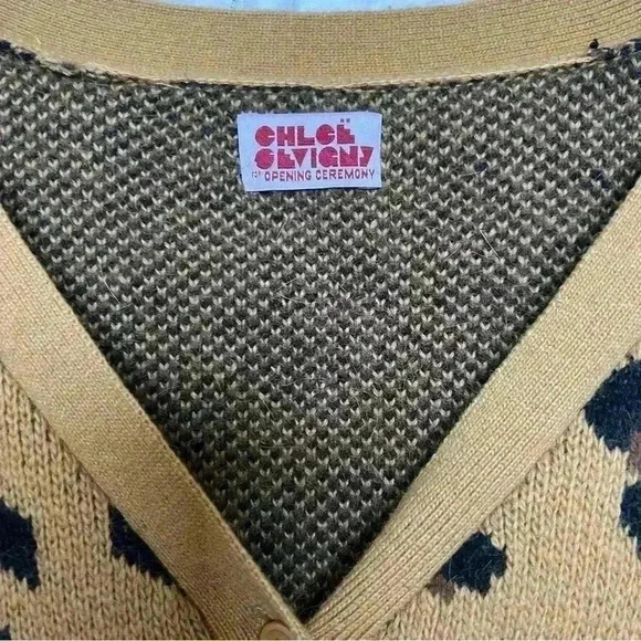 Chloe Sevigny for Open Ceremony Leopard Print Cardigan - Picture 3 of 8